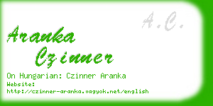 aranka czinner business card